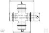 ASHUKI 0876-1003 Joint, propshaft